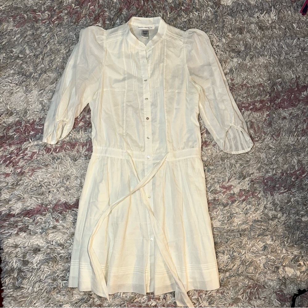 Diane Von Furstenberg white long sleeve dress 6